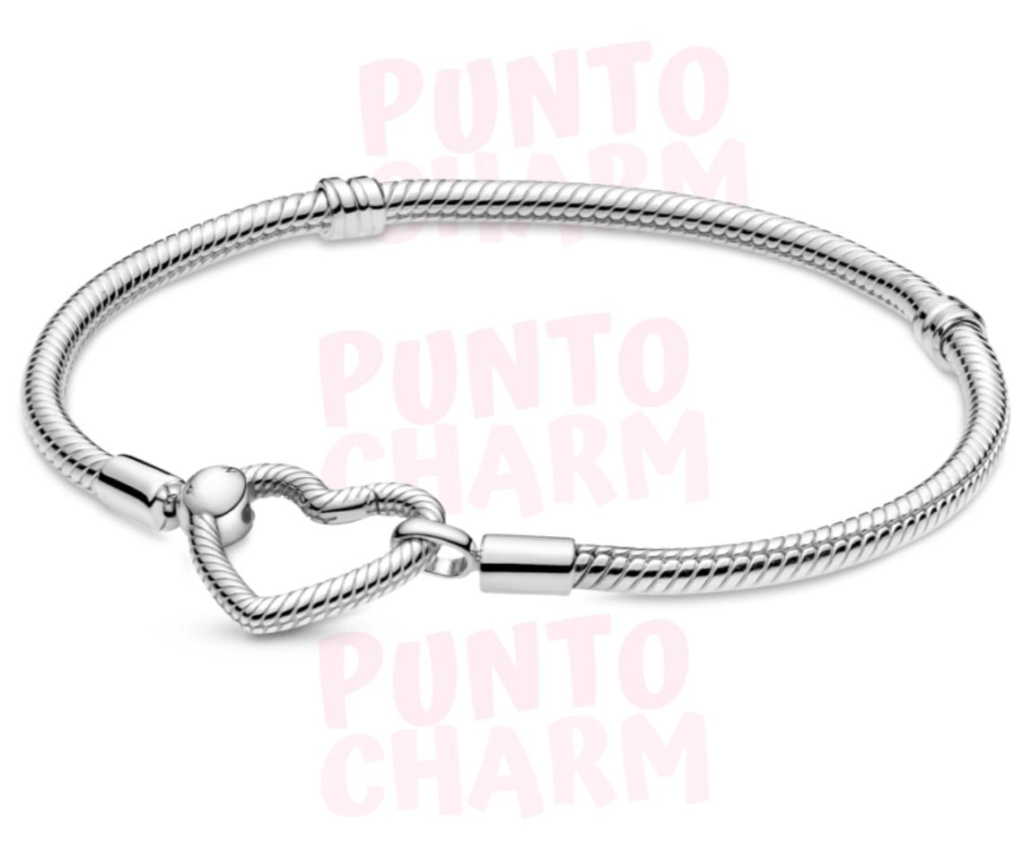 brazalete p corazon broche abierto