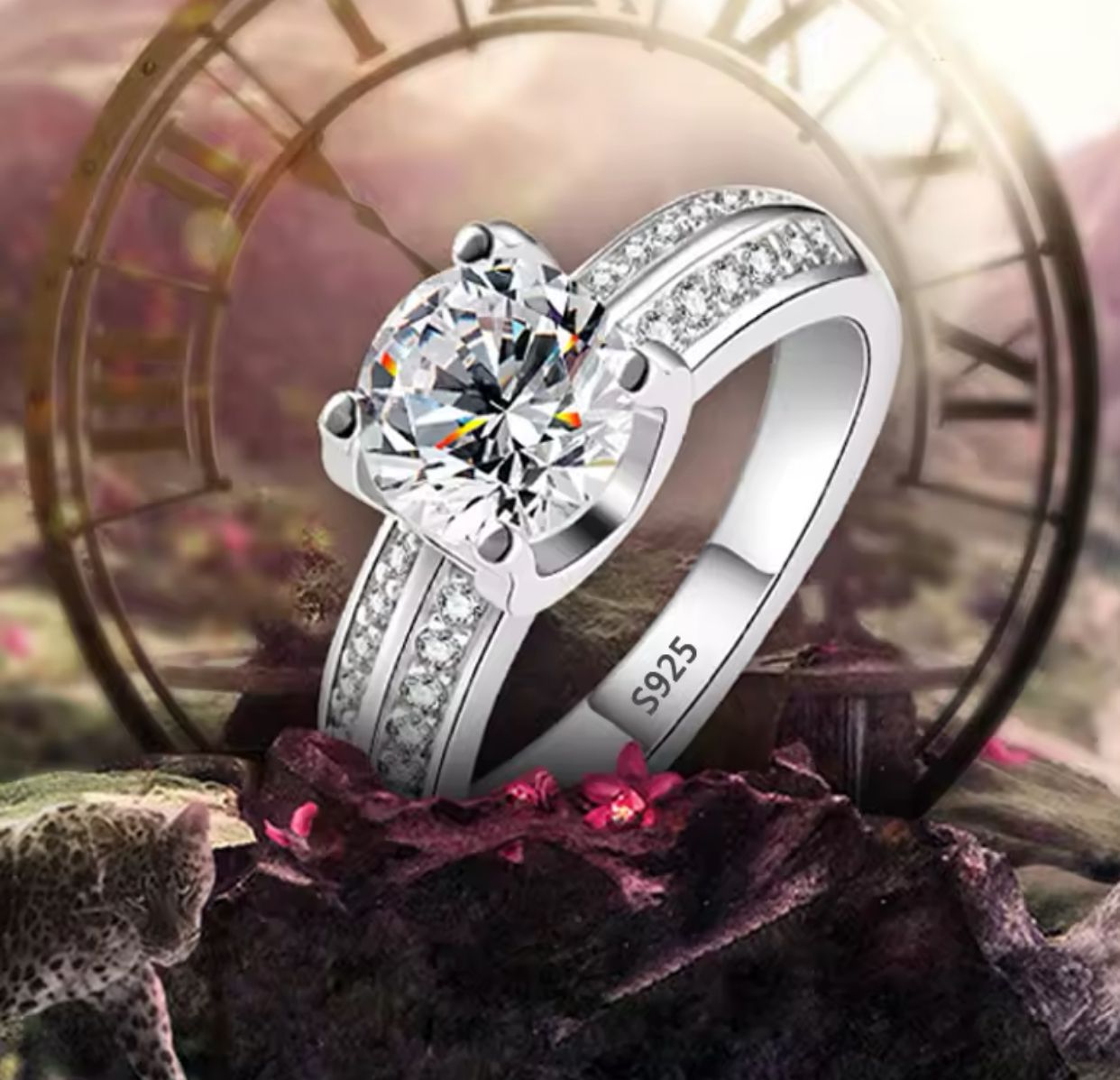 anillo moisanita autentico compromiso