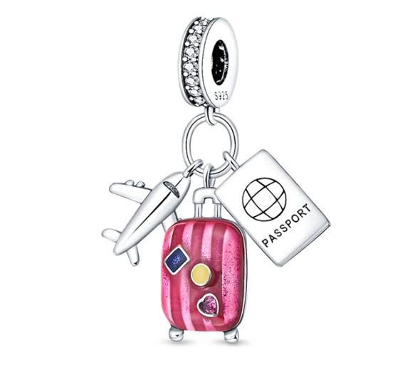 charm viajes maleta avion pasaporte