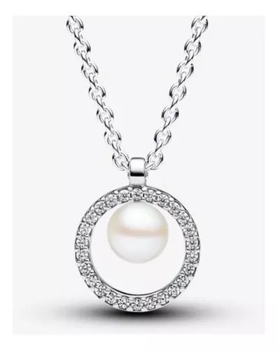 collar p circulo y perla