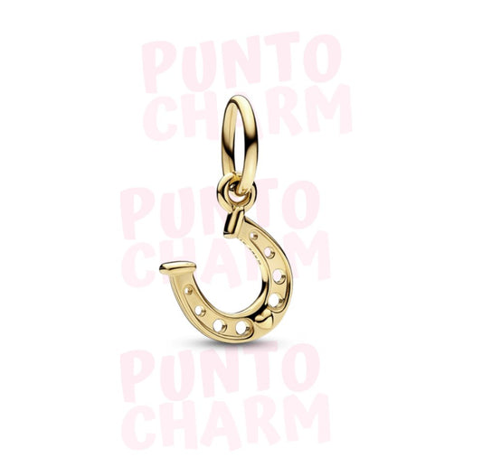 charm p herradura dorado suerte