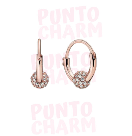 aretes p circulares rose esfera