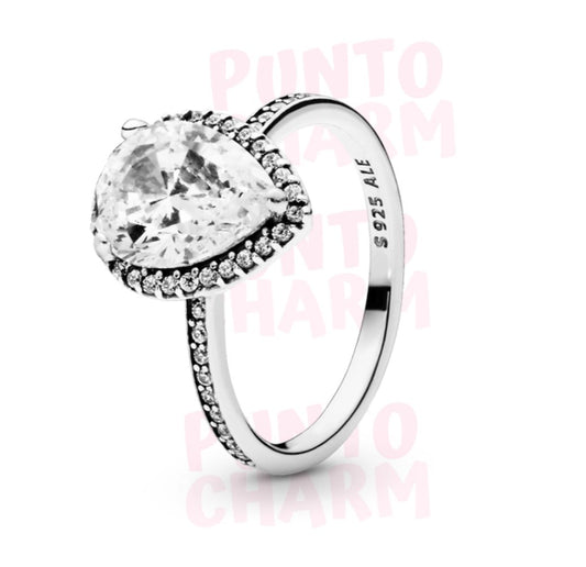 anillo p gota plata