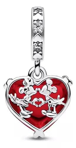 Charm Minnie y Mickey corazón