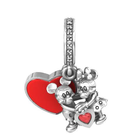 Charm o Minnie y Mickey corazón