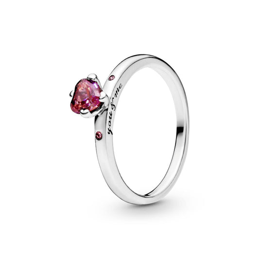 anillo p corazon rojo you and me