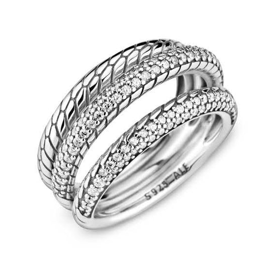 anillo p solitario corona serpiente