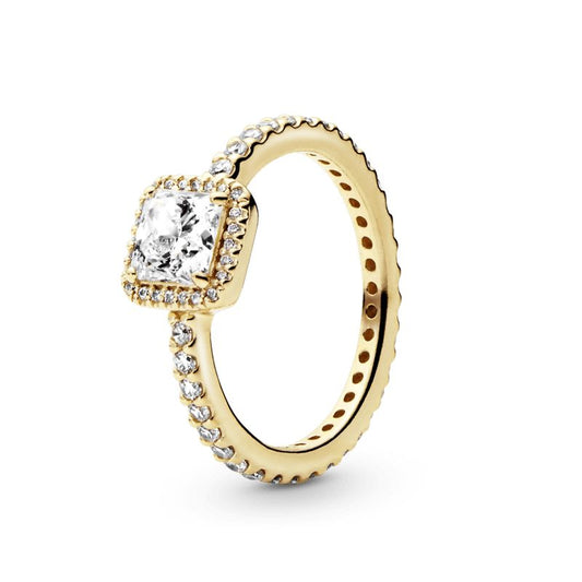 anillo p cuadrado dorado