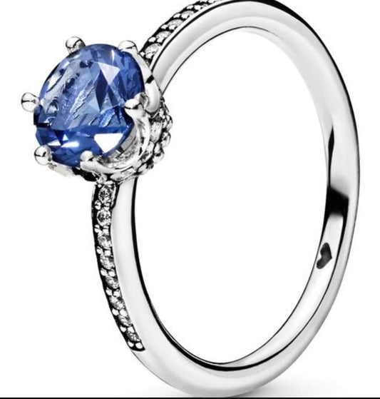 anillo p corona color azul