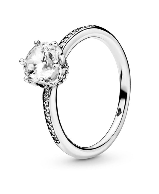 anillo p corona plata