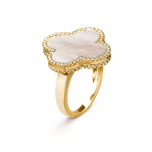 anillo V dorado ajustable