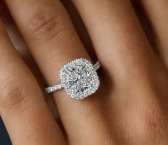 anillo moisanita autentica compromiso
