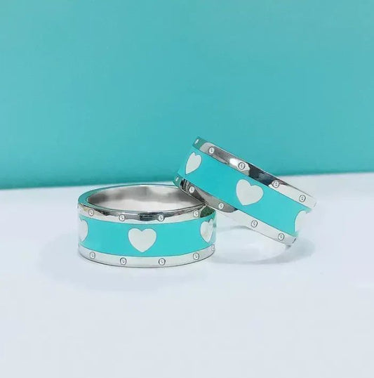anillo T ancho azul