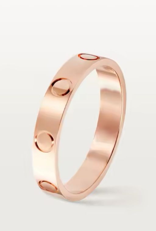 anillo C color oro rosado