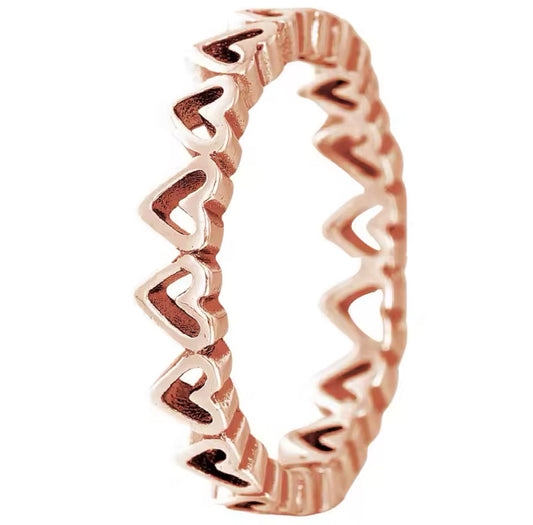 anillo p corazones rose