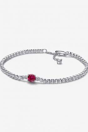 brazalete p cristales piedra roja