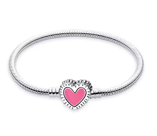 brazalete p corazon rosa