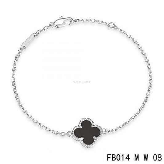 brazalete VC doble cara blanca y negra plata
