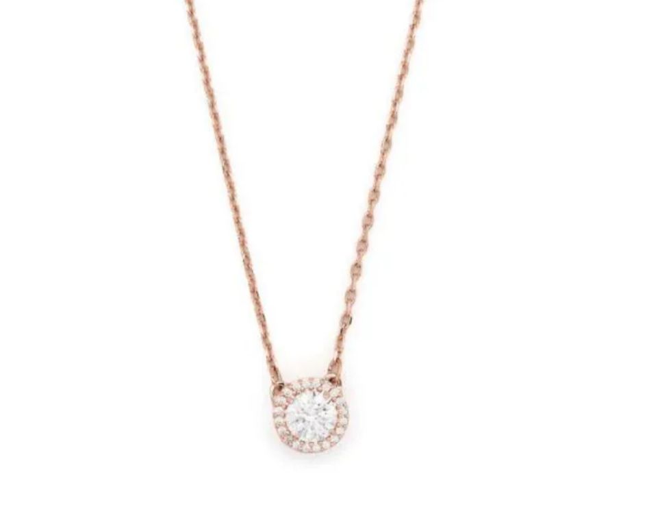 collar p dorado circulo