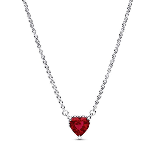 collar p corazon rojo