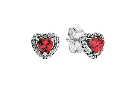 aretes p corazon rojo