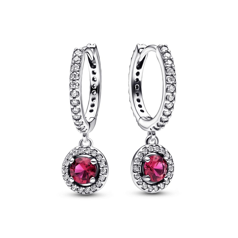 aretes p rojos colgantes