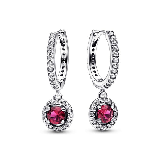 aretes p rojos colgantes