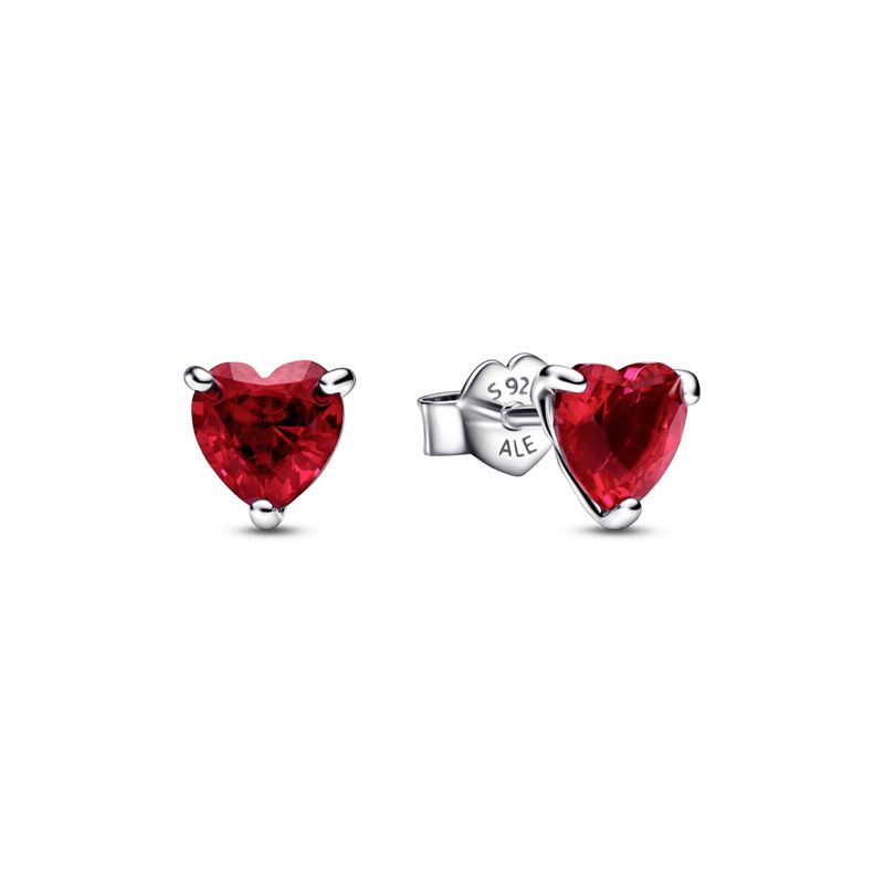 aretes p rojos corazon