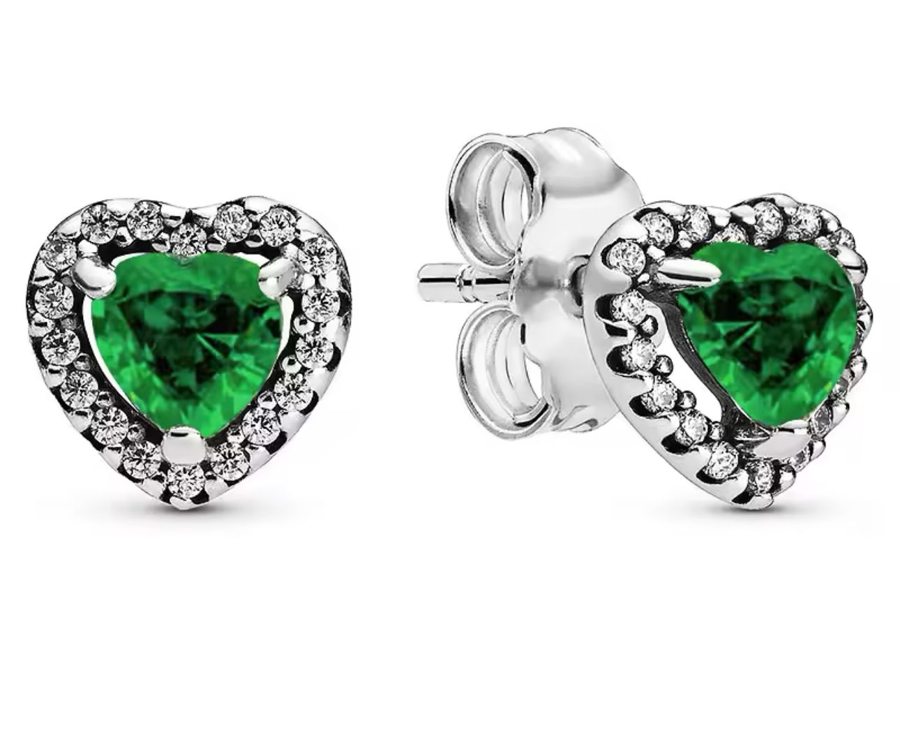 aretes p corazon verde