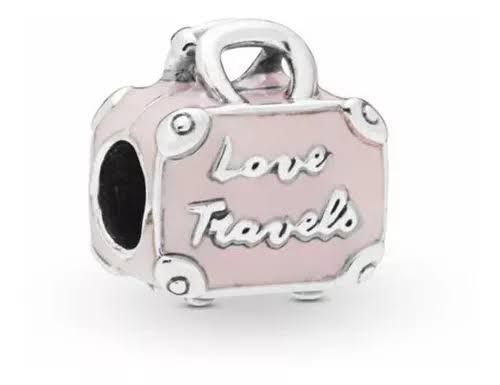 charm maleta rosa
