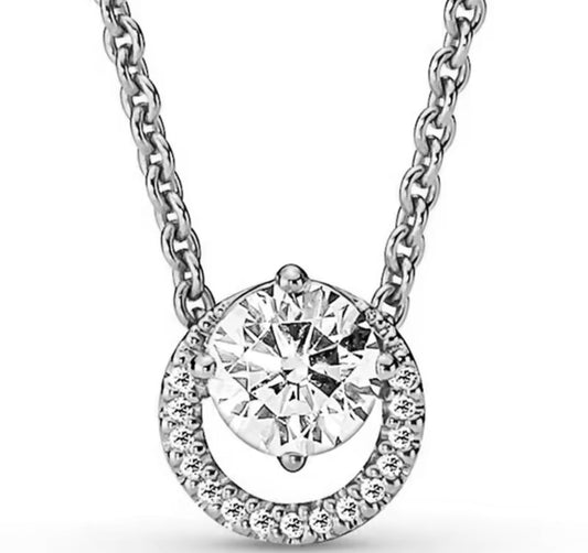 collar p circulo con cristal