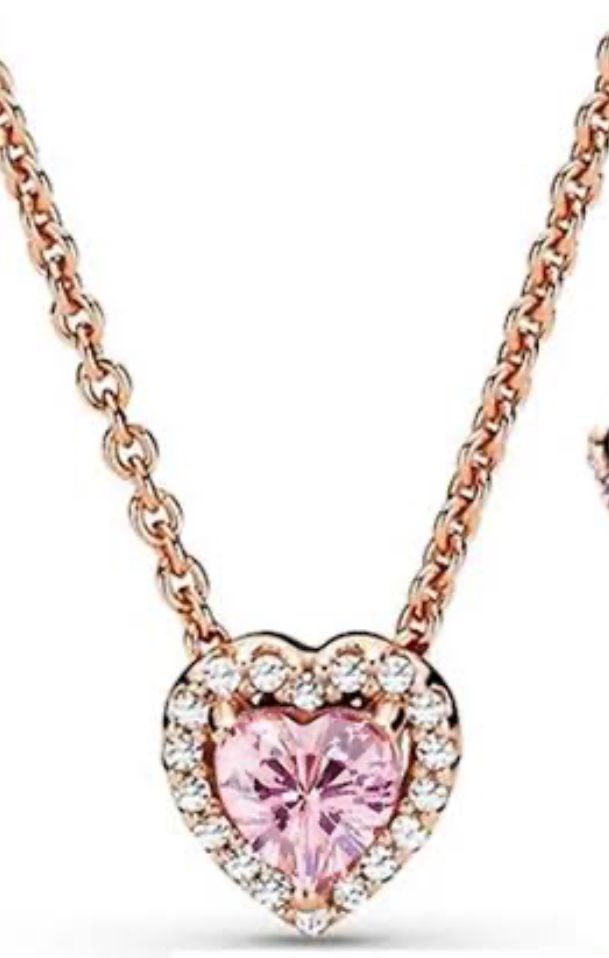 collar p corazon rose piedra rosa