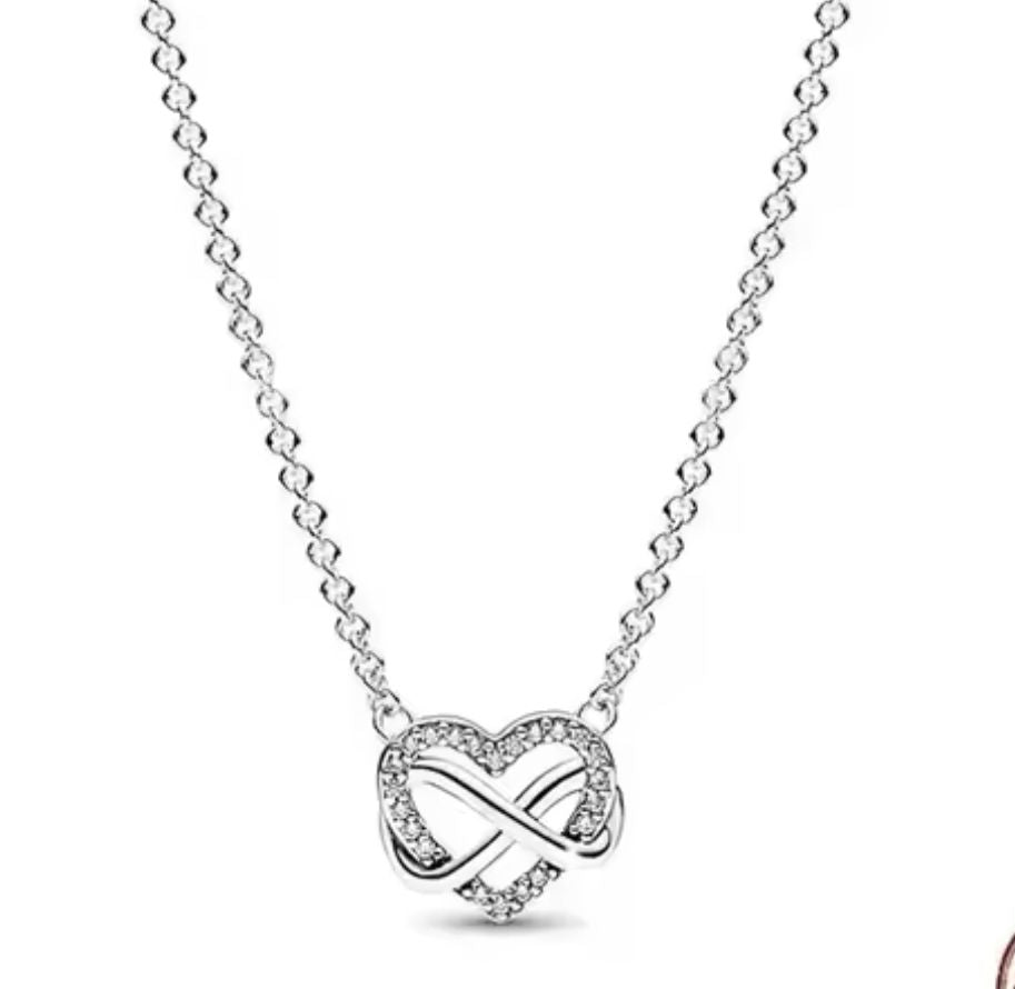 Collar p corazon con infinito