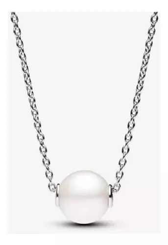 collar p perla plata