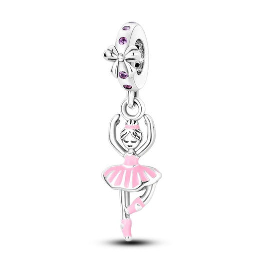 charm p bailarina ballet rosa