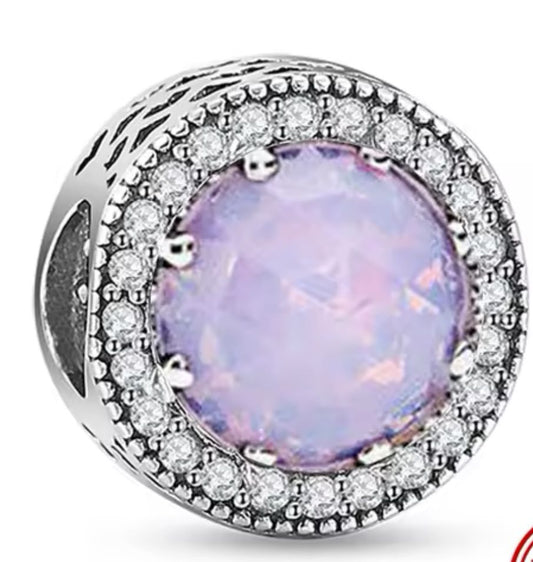charm p brillante piedra tornasol