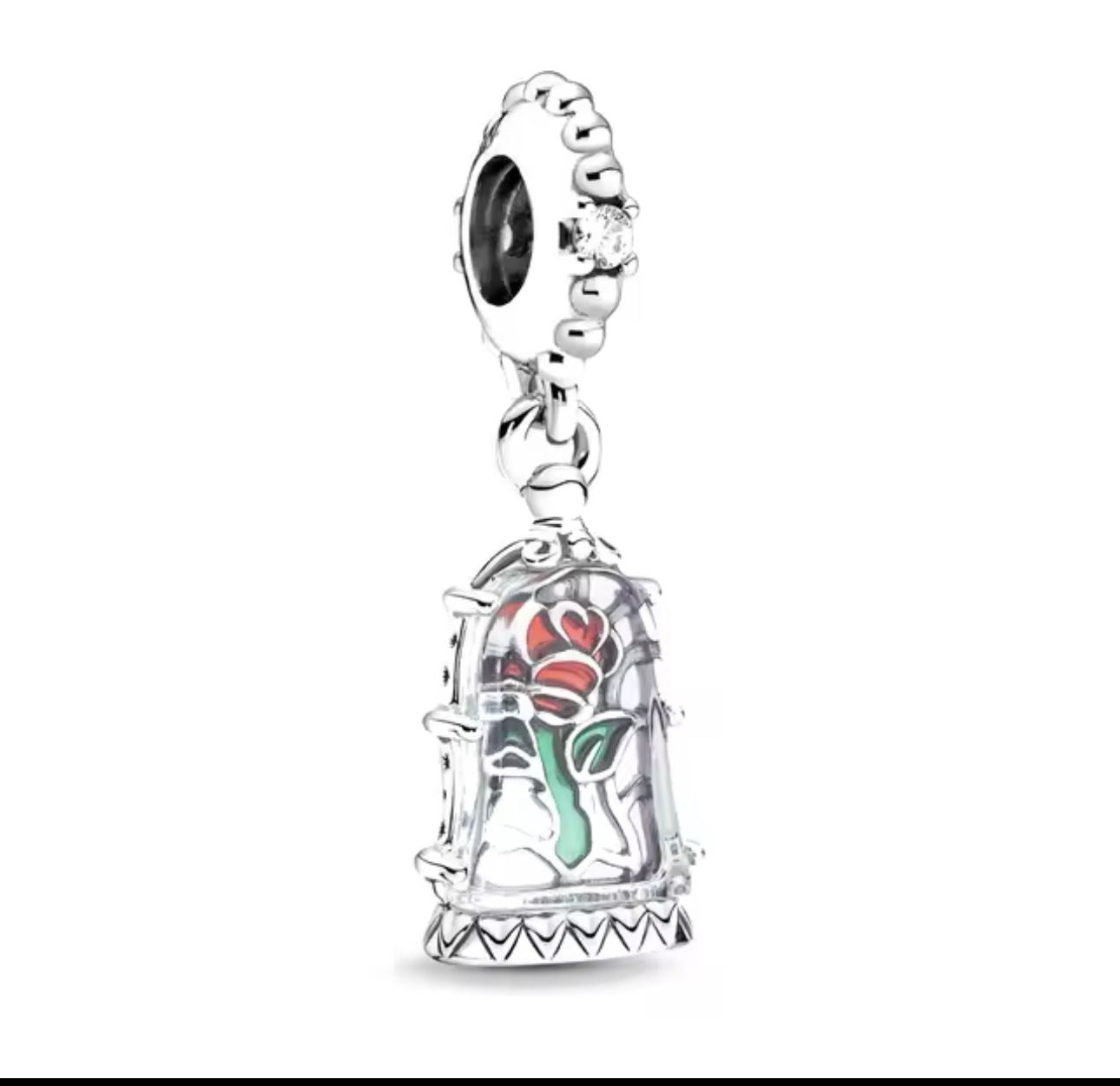 charm p rosa la bella y la bestia