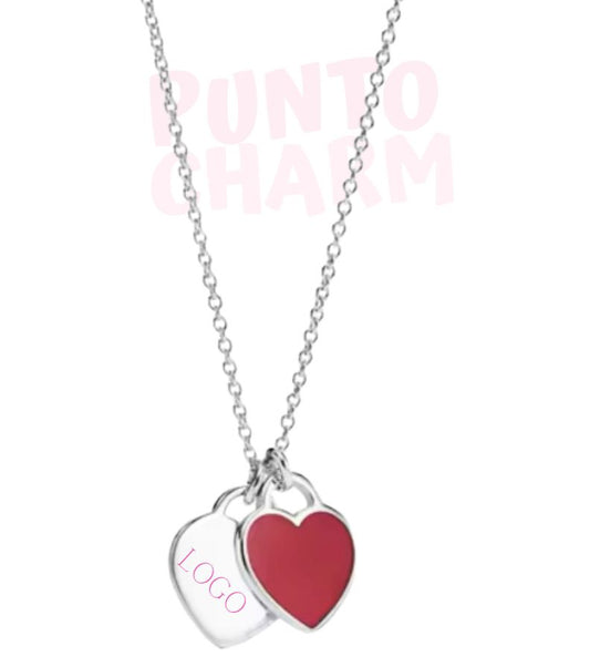 collar t placa clasica rojo