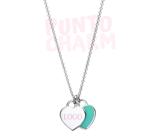 Collar T placa clasica azul