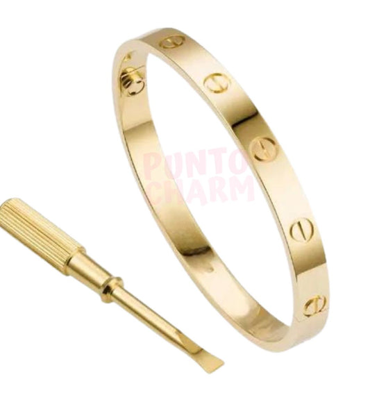 brazalet C clasico dorado