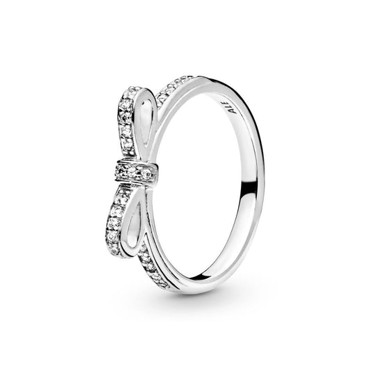 anillo p moño plata