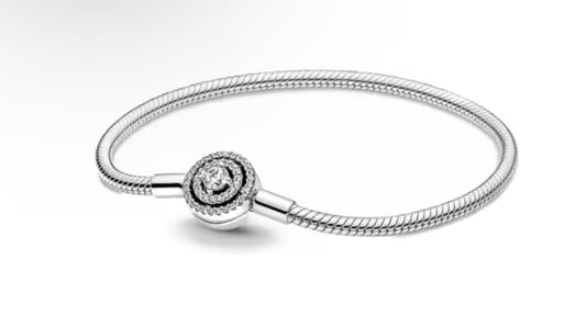 brazalete p broche circular cristal