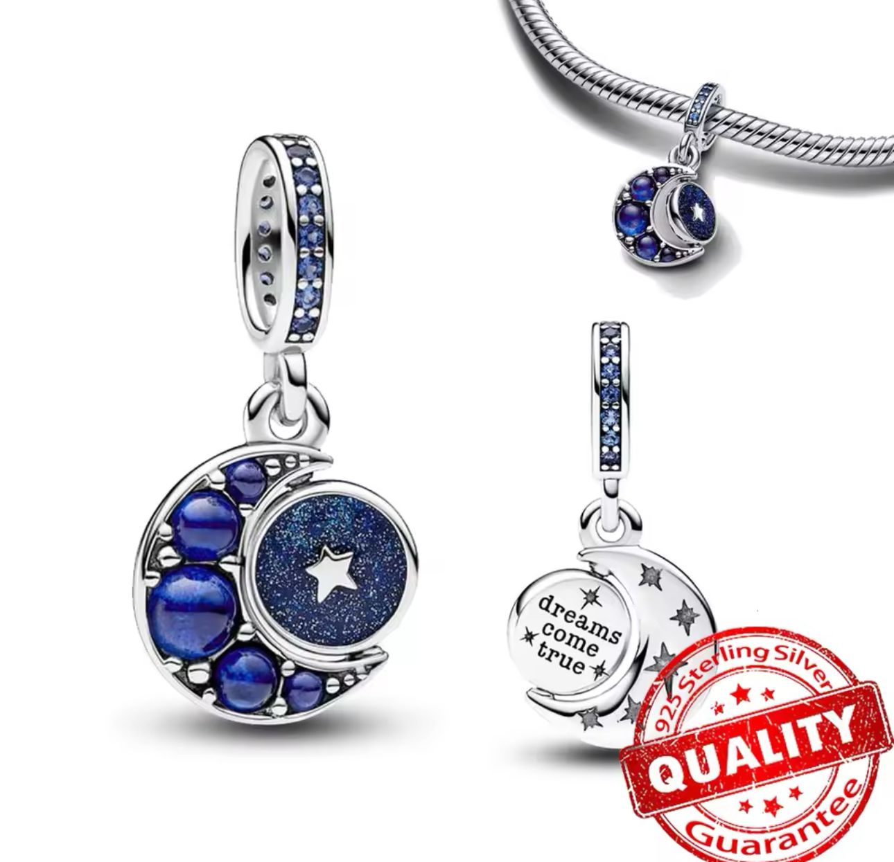 charm p luna azul ¨los sueños se hacen realidad¨