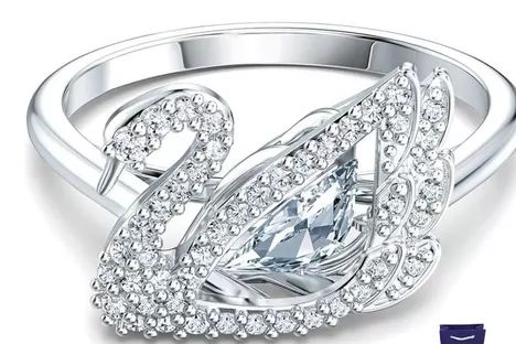 anillo S cisne color plata