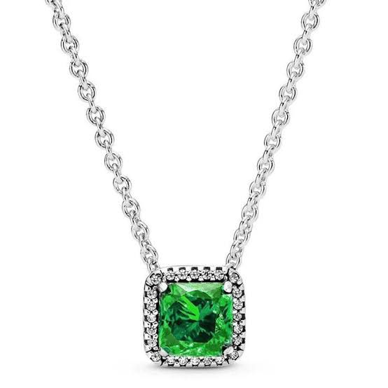 collar p cuadrado verde halo