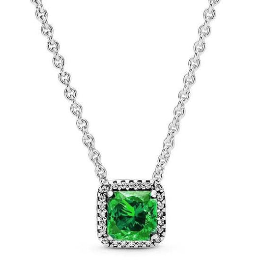 collar p cuadrado verde halo