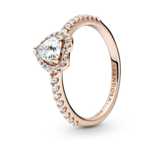 anillo p corazon rose piedra blanca